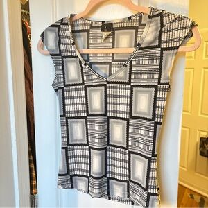 90s Vintage Cyber Print Slinky Club Kid Top